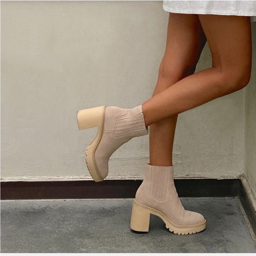 Steve Madden Hayle Suede Leather Chunky Boots